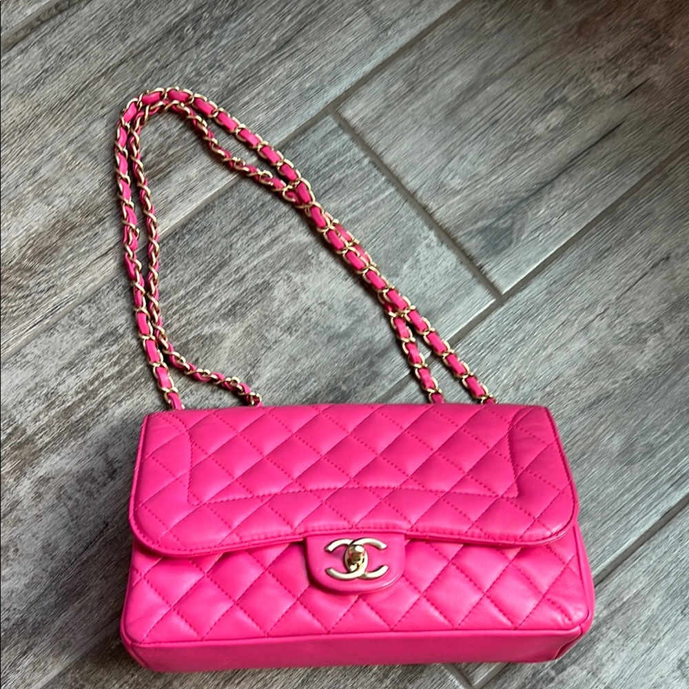 Chanel Mademoiselle Fuchsia Quilted Shoulder Bag